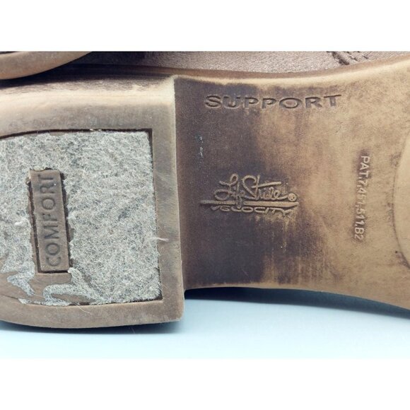 Life Stride Size 8.5M Side Zip Ankle Boots Block Heel Booties Brown Memory Foam - Picture 14 of 16